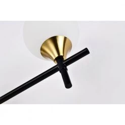 Aeneas 17 in. 3-Light Indoor Matte Black and Brass Wall Sconce with Light Kit by Warehouse of Tiffany -Warehouse of Tiffany Shop matte black and brass warehouse of tiffany vanity lighting 3003 3w 1d 1000