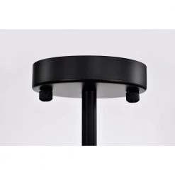 Pomine 24 in. 5-Light Indoor Matte Black and Faux Wood Grain Semi-Flush Mount Ceiling Light with Light Kit by Warehouse of Tiffany -Warehouse of Tiffany Shop matte black and faux wood grain warehouse of tiffany flush mount lights cd035 5ib 1f 1000
