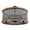 Pomine 24 in. 5-Light Indoor Matte Black and Faux Wood Grain Semi-Flush Mount Ceiling Light with Light Kit by Warehouse of Tiffany -Warehouse of Tiffany Shop matte black and faux wood grain warehouse of tiffany flush mount lights cd035 5ib 64 1000