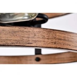 Deyan 14 in. Drum Shape Imitation Wood Semi Flush Mount 2-Light by Warehouse of Tiffany 16 Deyan 14 in. Drum Shape Imitation Wood Semi Flush Mount 2-Light by Warehouse of Tiffany -Warehouse of Tiffany Shop matte black and faux wood grain warehouse of tiffany flush mount lights cd036 2 44 1000