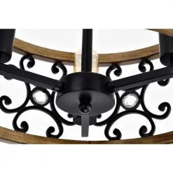 Tase 18 in. Matte Black Mid-Modern Semi Flush Mount 3-Light by Warehouse of Tiffany -Warehouse of Tiffany Shop matte black and faux wood grain warehouse of tiffany flush mount lights cd038 3bl 1d 1000