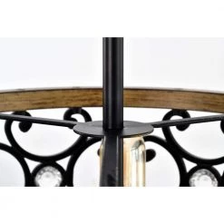 Tase 18 in. Matte Black Mid-Modern Semi Flush Mount 3-Light by Warehouse of Tiffany -Warehouse of Tiffany Shop matte black and faux wood grain warehouse of tiffany flush mount lights cd038 3bl a0 1000