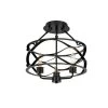 Marklin 16 in. 3-Light Indoor Matte Black and Gold Finish Semi-Flush Mount Ceiling Light with Light Kit by Warehouse of Tiffany -Warehouse of Tiffany Shop matte black and gold warehouse of tiffany chandeliers cm195 3bg 64 1000