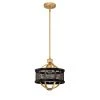 Lorelei 1-Light Matte Black and Gold Indoor Chandelier with Light Kit by Warehouse of Tiffany 1 Lorelei 1-Light Matte Black and Gold Indoor Chandelier with Light Kit by Warehouse of Tiffany -Warehouse of Tiffany Shop matte black and gold warehouse of tiffany chandeliers hm249 1bxg 64 1000