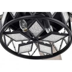 Jescha 52 in. 2-Light Indoor Matte Black Ceiling Fan with Light Kit and Remote by Warehouse of Tiffany -Warehouse of Tiffany Shop matte black warehouse of tiffany ceiling fans with lights al02p01mb 1d 1000