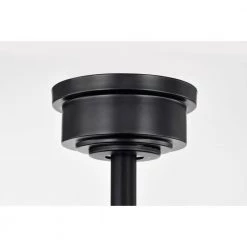 Hasna 52 in. 4-Light Indoor Matte Black Ceiling Fan with Light Kit and Remote by Warehouse of Tiffany -Warehouse of Tiffany Shop matte black warehouse of tiffany ceiling fans with lights al03p01mb 1f 1000