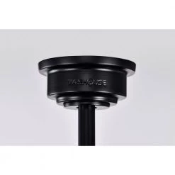 Kantuta 52 in. 2-Light Indoor Matte Black Finish Ceiling Fan Chandelier with Light Kit by Warehouse of Tiffany -Warehouse of Tiffany Shop matte black warehouse of tiffany ceiling fans with lights aw01w07bn 1f 1000