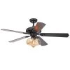 Figuera 52 in. Indoor Matte Black Remote Controlled Ceiling Fan with Light Kit by Warehouse of Tiffany -Warehouse of Tiffany Shop matte black warehouse of tiffany ceiling fans with lights cfl 8343remo 64 1000