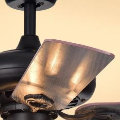 Chrysaor 52 in. Indoor Brown Ceiling Fan with Light Kit by Warehouse of Tiffany -Warehouse of Tiffany Shop matte black warehouse of tiffany ceiling fans with lights cfl8306 1f 1000