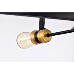 Liviana 26 in. 6-Light Indoor Matte Black Ceiling Fan with Light Kit and Remote by Warehouse of Tiffany -Warehouse of Tiffany Shop matte black warehouse of tiffany ceiling fans with lights dl01p07mb fa 1000