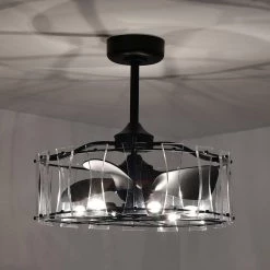Vinney 25 in. 6-Light Indoor Matte Black Finish Ceiling Fan with Light Kit by Warehouse of Tiffany 14 Vinney 25 in. 6-Light Indoor Matte Black Finish Ceiling Fan with Light Kit by Warehouse of Tiffany -Warehouse of Tiffany Shop matte black warehouse of tiffany ceiling fans with lights dl01p08bt c3 1000