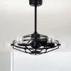 Damita 26 in. Oil Rubbed Matte Black Finish 6 Light, 3 Blade Ceiling Fandelier with Remote by Warehouse of Tiffany
