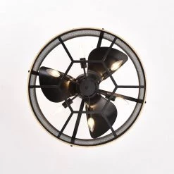 Laxsi 24 in. 6-Light Indoor Matte Black and Faux Wood Grain Finish Ceiling Fan with Light Kit by Warehouse of Tiffany 14 Laxsi 24 in. 6-Light Indoor Matte Black and Faux Wood Grain Finish Ceiling Fan with Light Kit by Warehouse of Tiffany -Warehouse of Tiffany Shop matte black warehouse of tiffany ceiling fans with lights dl01p37ib 1d 1000