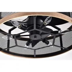 Laxsi 24 in. 6-Light Indoor Matte Black and Faux Wood Grain Finish Ceiling Fan with Light Kit by Warehouse of Tiffany 20 Laxsi 24 in. 6-Light Indoor Matte Black and Faux Wood Grain Finish Ceiling Fan with Light Kit by Warehouse of Tiffany -Warehouse of Tiffany Shop matte black warehouse of tiffany ceiling fans with lights dl01p37ib 76 1000