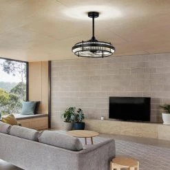 Daciana 28 in. 1-Light Indoor Matte Black Finish Ceiling Fan with Light Kit by Warehouse of Tiffany -Warehouse of Tiffany Shop matte black warehouse of tiffany ceiling fans with lights dl05p01mb 31 1000