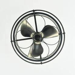 Daciana 28 in. 1-Light Indoor Matte Black Finish Ceiling Fan with Light Kit by Warehouse of Tiffany -Warehouse of Tiffany Shop matte black warehouse of tiffany ceiling fans with lights dl05p01mb 44 1000