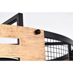 Brixton 26 in. 6-Light Indoor Matte Black and Gold Ceiling Fan with Light Kit and Remote by Warehouse of Tiffany -Warehouse of Tiffany Shop matte black warehouse of tiffany ceiling fans with lights dw01w38ib 1f 1000