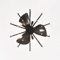 Mill 26 in. 5-Light Indoor Matte Black Ceiling Fan with Light Kit by Warehouse of Tiffany -Warehouse of Tiffany Shop matte black warehouse of tiffany ceiling fans with lights dw01w59bg 1d 1000