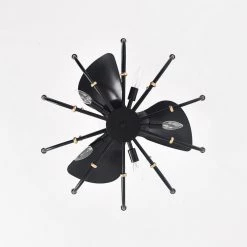 Mill 26 in. 5-Light Indoor Matte Black Ceiling Fan with Light Kit by Warehouse of Tiffany -Warehouse of Tiffany Shop matte black warehouse of tiffany ceiling fans with lights dw01w59bg 44 1000