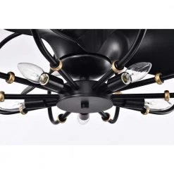 Mill 26 in. 5-Light Indoor Matte Black Ceiling Fan with Light Kit by Warehouse of Tiffany -Warehouse of Tiffany Shop matte black warehouse of tiffany ceiling fans with lights dw01w59bg 76 1000