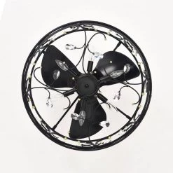Raja 24 in. 6-Light Indoor Matte Black Ceiling Fan with Light Kit by Warehouse of Tiffany 17 Raja 24 in. 6-Light Indoor Matte Black Ceiling Fan with Light Kit by Warehouse of Tiffany -Warehouse of Tiffany Shop matte black warehouse of tiffany ceiling fans with lights dy04y04mg 1f 1000