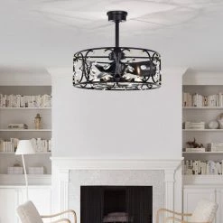 Raja 24 in. 6-Light Indoor Matte Black Ceiling Fan with Light Kit by Warehouse of Tiffany 21 Raja 24 in. 6-Light Indoor Matte Black Ceiling Fan with Light Kit by Warehouse of Tiffany -Warehouse of Tiffany Shop matte black warehouse of tiffany ceiling fans with lights dy04y04mg 31 1000