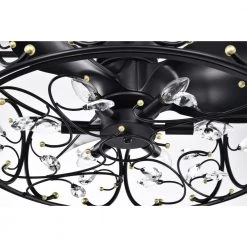 Raja 24 in. 6-Light Indoor Matte Black Ceiling Fan with Light Kit by Warehouse of Tiffany 20 Raja 24 in. 6-Light Indoor Matte Black Ceiling Fan with Light Kit by Warehouse of Tiffany -Warehouse of Tiffany Shop matte black warehouse of tiffany ceiling fans with lights dy04y04mg 76 1000