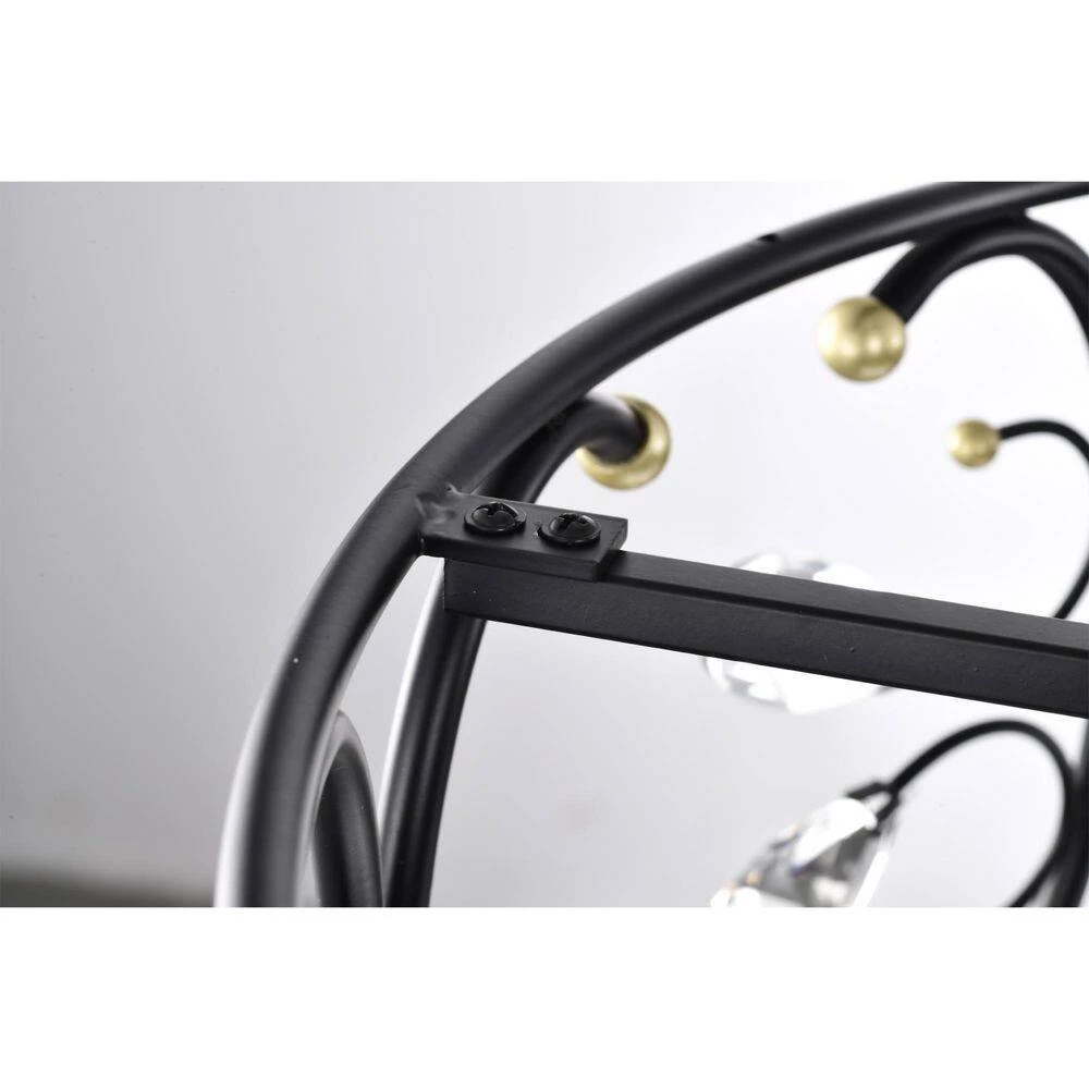 Raja 24 in. 6-Light Indoor Matte Black Ceiling Fan with Light Kit by Warehouse of Tiffany 4 Raja 24 in. 6-Light Indoor Matte Black Ceiling Fan with Light Kit by Warehouse of Tiffany - Image 2