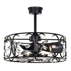 Raja 24 in. 6-Light Indoor Matte Black Ceiling Fan with Light Kit by Warehouse of Tiffany 15 Raja 24 in. 6-Light Indoor Matte Black Ceiling Fan with Light Kit by Warehouse of Tiffany -Warehouse of Tiffany Shop matte black warehouse of tiffany ceiling fans with lights dy04y04mg c3 1000