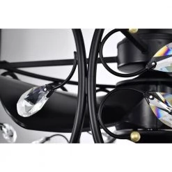 Raja 24 in. 6-Light Indoor Matte Black Ceiling Fan with Light Kit by Warehouse of Tiffany 19 Raja 24 in. 6-Light Indoor Matte Black Ceiling Fan with Light Kit by Warehouse of Tiffany -Warehouse of Tiffany Shop matte black warehouse of tiffany ceiling fans with lights dy04y04mg fa 1000