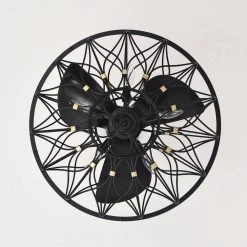 Melton 26 in. 5-Light Indoor Matte Black Ceiling Fan with Light Kit by Warehouse of Tiffany -Warehouse of Tiffany Shop matte black warehouse of tiffany ceiling fans with lights dy05y05mb 1f 1000