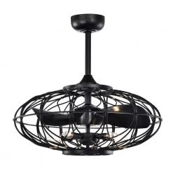 Melton 26 in. 5-Light Indoor Matte Black Ceiling Fan with Light Kit by Warehouse of Tiffany -Warehouse of Tiffany Shop matte black warehouse of tiffany ceiling fans with lights dy05y05mb c3 1000