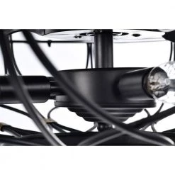 Melton 26 in. 5-Light Indoor Matte Black Ceiling Fan with Light Kit by Warehouse of Tiffany -Warehouse of Tiffany Shop matte black warehouse of tiffany ceiling fans with lights dy05y05mb fa 1000