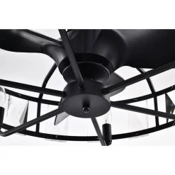 Yaiza 27 in. 6-Light Indoor Matte Black Ceiling Fan with Light Kit by Warehouse of Tiffany -Warehouse of Tiffany Shop matte black warehouse of tiffany ceiling fans with lights dy06y06mb 76 1000