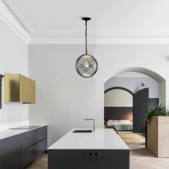 Jaipem 12 in. 1-Light Indoor Matte Black Globe Pendant Ceiling Light by Warehouse of Tiffany -Warehouse of Tiffany Shop matte black warehouse of tiffany chandeliers 2030 1bg 31 1000