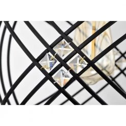 Jaipem 12 in. 1-Light Indoor Matte Black Globe Pendant Ceiling Light by Warehouse of Tiffany -Warehouse of Tiffany Shop matte black warehouse of tiffany chandeliers 2030 1bg 76 1000