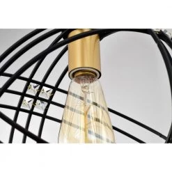 Jaipem 12 in. 1-Light Indoor Matte Black Globe Pendant Ceiling Light by Warehouse of Tiffany -Warehouse of Tiffany Shop matte black warehouse of tiffany chandeliers 2030 1bg fa 1000