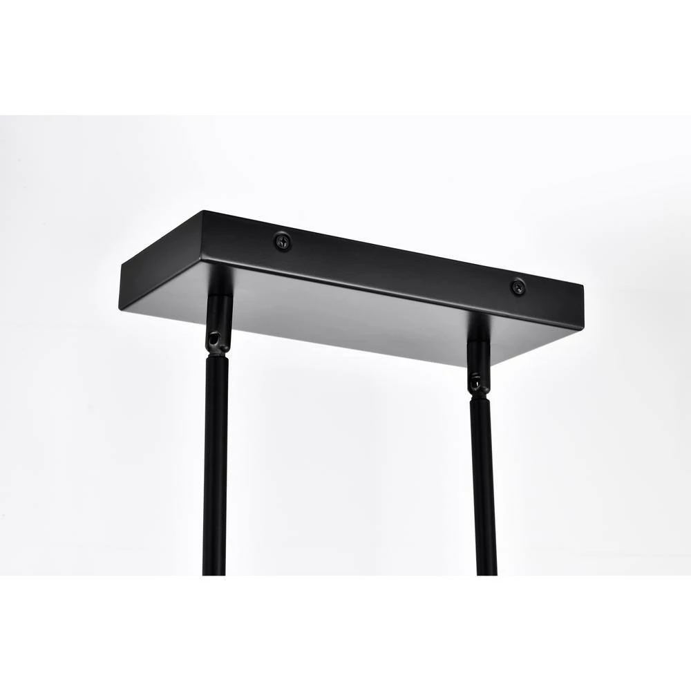 Pascaline 38 in. 8-Light Indoor Matte Black Finish Chandelier with Light Kit by Warehouse of Tiffany 8 Pascaline 38 in. 8-Light Indoor Matte Black Finish Chandelier with Light Kit by Warehouse of Tiffany - Image 6