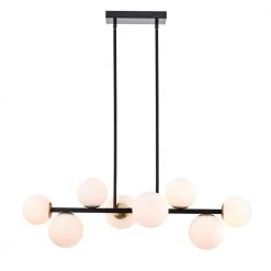 Pascaline 38 in. 8-Light Indoor Matte Black Finish Chandelier with Light Kit by Warehouse of Tiffany 16 Pascaline 38 in. 8-Light Indoor Matte Black Finish Chandelier with Light Kit by Warehouse of Tiffany -Warehouse of Tiffany Shop matte black warehouse of tiffany chandeliers fd10020 8kb 4f 1000