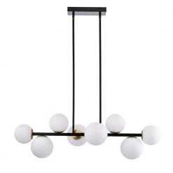 Pascaline 38 in. 8-Light Indoor Matte Black Finish Chandelier with Light Kit by Warehouse of Tiffany