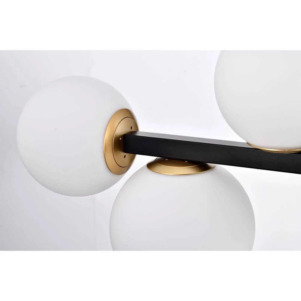 Pascaline 38 in. 8-Light Indoor Matte Black Finish Chandelier with Light Kit by Warehouse of Tiffany 10 Pascaline 38 in. 8-Light Indoor Matte Black Finish Chandelier with Light Kit by Warehouse of Tiffany - Image 8