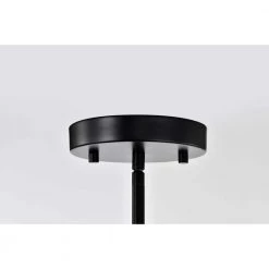 Medeia 11 in. 1-Light Indoor Matte Black Pendant Light with Light Kit by Warehouse of Tiffany 17 Medeia 11 in. 1-Light Indoor Matte Black Pendant Light with Light Kit by Warehouse of Tiffany -Warehouse of Tiffany Shop matte black warehouse of tiffany chandeliers fd10026 1ri 1f 1000
