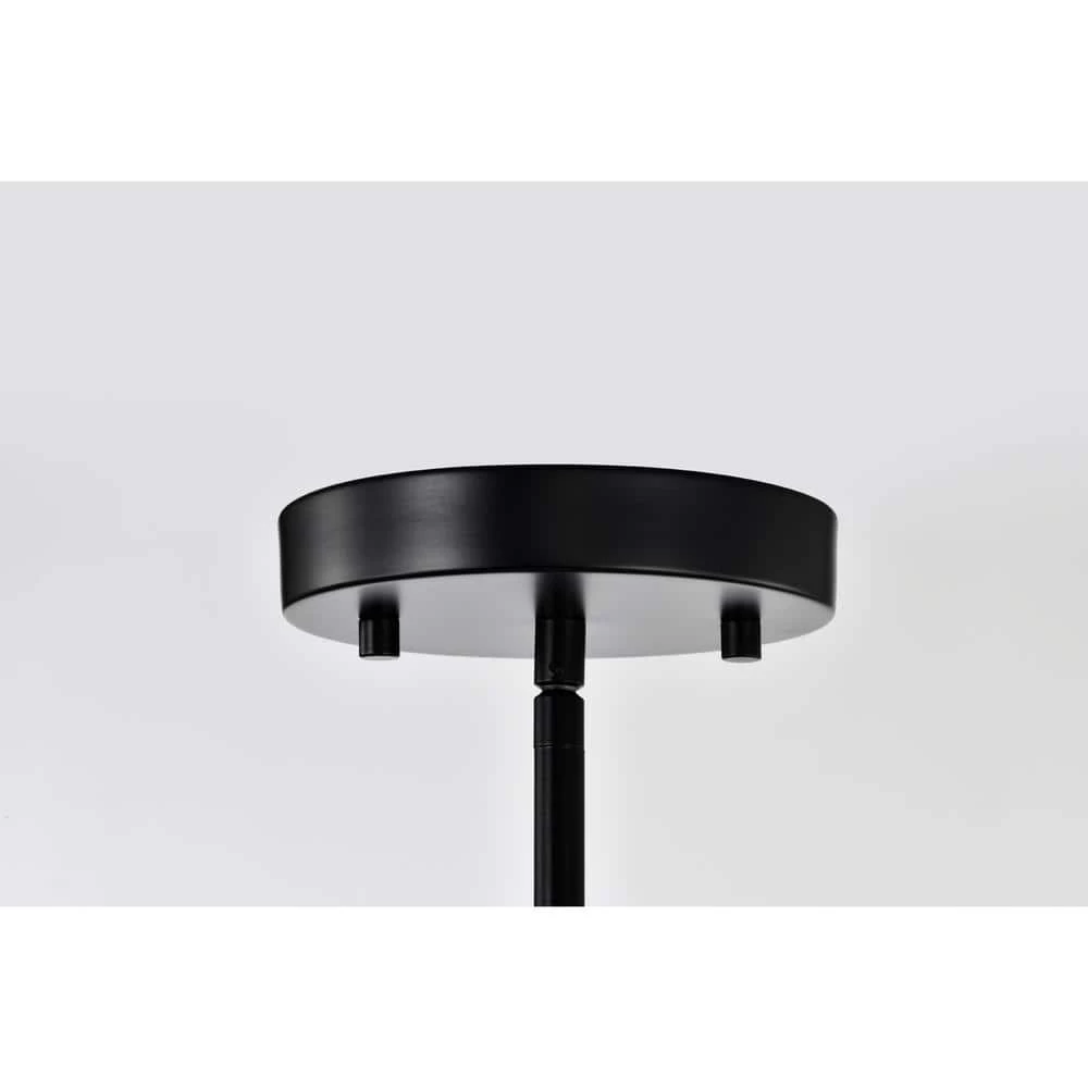 Medeia 11 in. 1-Light Indoor Matte Black Pendant Light with Light Kit by Warehouse of Tiffany 8 Medeia 11 in. 1-Light Indoor Matte Black Pendant Light with Light Kit by Warehouse of Tiffany - Image 6