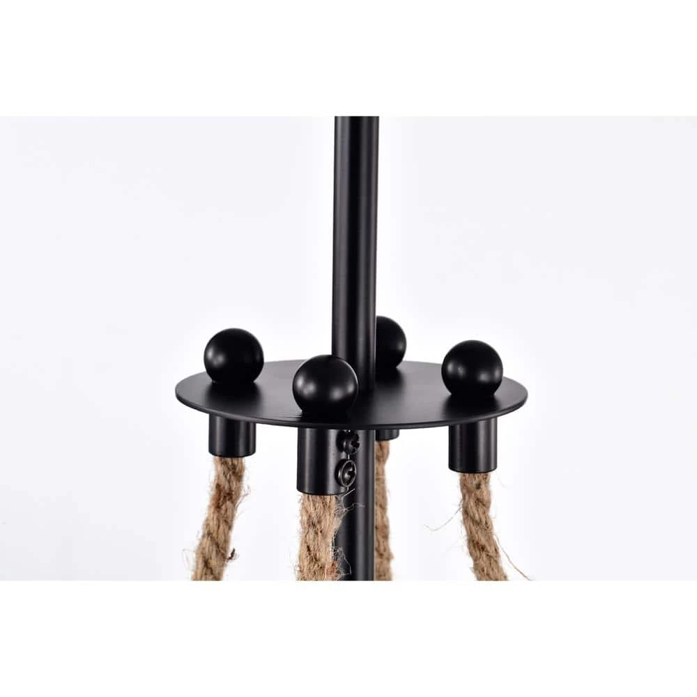 Medeia 11 in. 1-Light Indoor Matte Black Pendant Light with Light Kit by Warehouse of Tiffany 9 Medeia 11 in. 1-Light Indoor Matte Black Pendant Light with Light Kit by Warehouse of Tiffany - Image 7