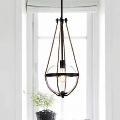 Medeia 11 in. 1-Light Indoor Matte Black Pendant Light with Light Kit by Warehouse of Tiffany
