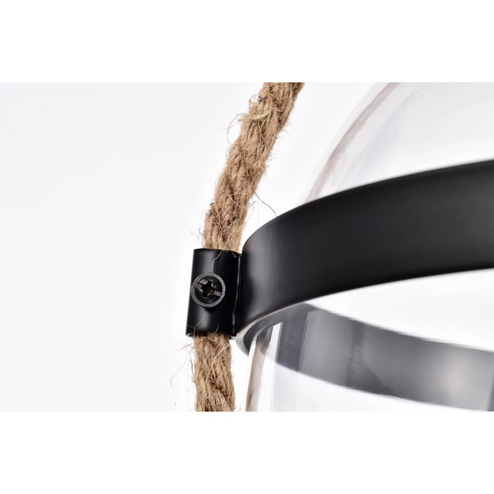 Medeia 11 in. 1-Light Indoor Matte Black Pendant Light with Light Kit by Warehouse of Tiffany 11 Medeia 11 in. 1-Light Indoor Matte Black Pendant Light with Light Kit by Warehouse of Tiffany - Image 9