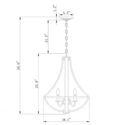 Perkins 4-Light Matte Black Indoor Chandelier with Light Kit by Warehouse of Tiffany -Warehouse of Tiffany Shop matte black warehouse of tiffany chandeliers hm244 4bxi 44 1000
