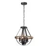 Benny 26 in. 4-Light Indoor Matte Black Finish Chandelier with-Light Kit by Warehouse of Tiffany