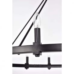 Elijah 47.2 in. 16-Light Matte Black Indoor Chandelier with Light Kit by Warehouse of Tiffany 11 Elijah 47.2 in. 16-Light Matte Black Indoor Chandelier with Light Kit by Warehouse of Tiffany -Warehouse of Tiffany Shop matte black warehouse of tiffany chandeliers md64 16mb 1f 1000