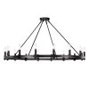 Elijah 47.2 in. 16-Light Matte Black Indoor Chandelier with Light Kit by Warehouse of Tiffany -Warehouse of Tiffany Shop matte black warehouse of tiffany chandeliers md64 16mb 64 1000